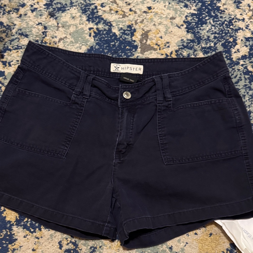 Women's Navy Hipster Shorts